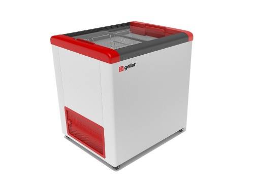 Ларь морозильный Frostor Gellar FG 250 C красный с прямым стеклом