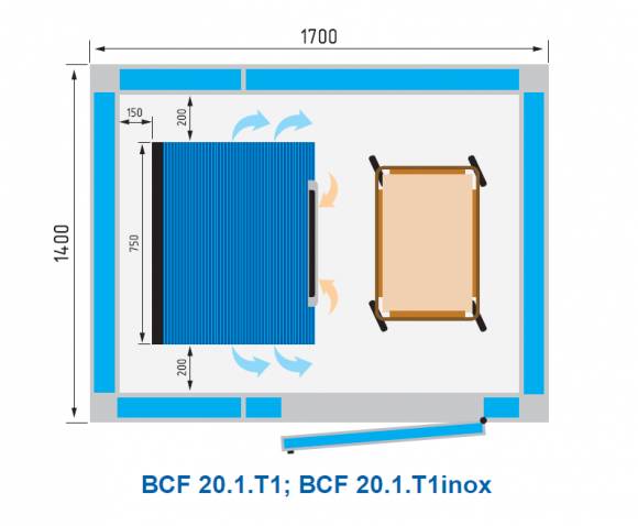 Камера шоковой заморозки Polair ВСF 20.1.T1 окр.металл