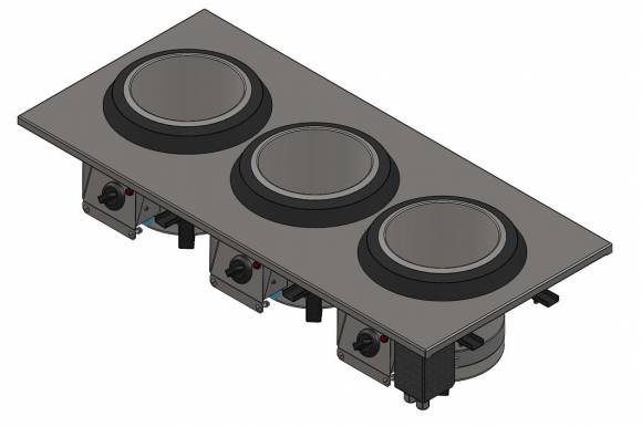 Мармит для первых блюд (3 супницы 10л) компактный встраиваемый RM32DK Drop In 1090x500x300мм Мармит для первых блюд (3 супницы 10л) компактный встраиваемый RM32DK Drop In 1090x500x300мм