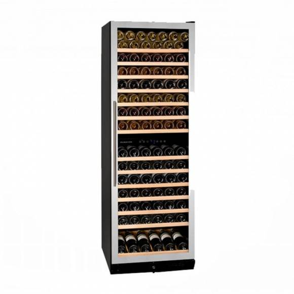 Винный шкаф компрессорный DUNAVOX DX-166.428SDSK 2 температурные зоны