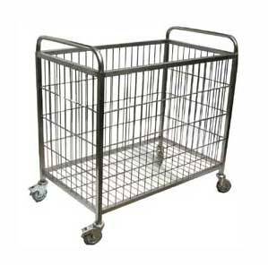 Тележка для прачечной ТП 19 ОЛДАК сетчатая корзина г/п 50кг