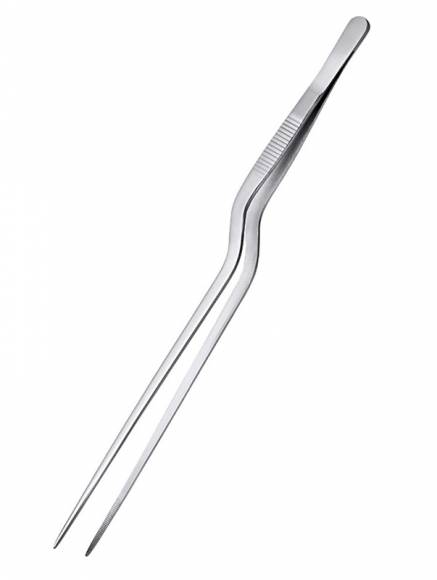 Щипцы (пинцет) 30 см. изогнутые, нерж. MGsteel 70417