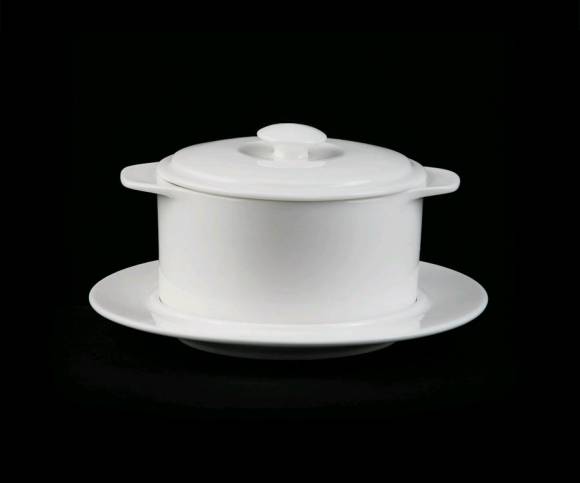 Блюдце к горшочку с крышкой 150мм Chan Wave (Classic) Ivory LQ-Q733 фк0394.