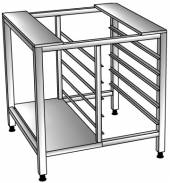 Подставка 865*770*850 под пароконвектомат с полкой и 5-ю универсальными направляющими Подставка 865*770*850 под пароконвектомат с полкой и 5-ю универсальными направляющими