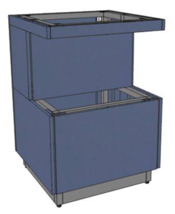 МОНТ 600х800х860 серия RD1 Каркас с обшивкой ЛДСП, полка для тарелок МОНТ 600х800х860 серия RD1 Каркас с обшивкой ЛДСП, полка для тарелок