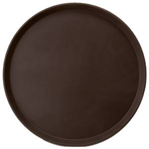 Поднос круглый 40,6см прорезиненный коричневый 1600ct/gf  04080621