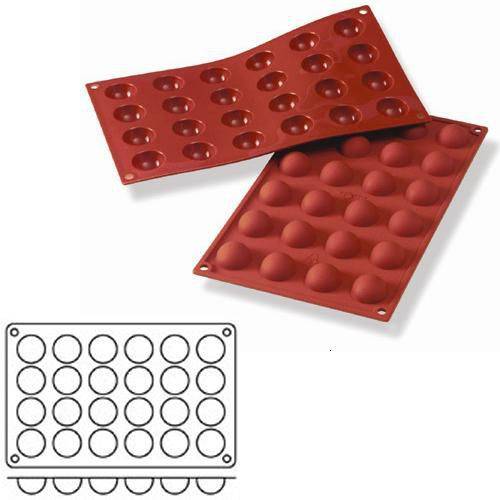 Форма силиконовая "Полусфера" Martellato SF006/N 24 порций