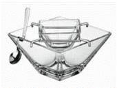 Икорница с емкостью для льда и ложкой Torcello Vidivi стекло 62885 03171127