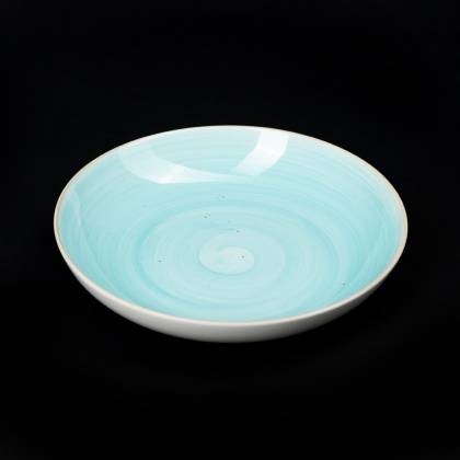 Тарелка глубокая без борта 700мл 255мм Corone Nature голубая /24/ Тарелка глубокая без борта 700мл 255мм Corone Nature голубая /24/