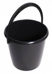Ведро 10л Матрика (Соло) С462 (чернй, пластик) /20/