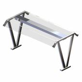 Полка настольная Gastrolux ПН-144/V стеклянная, с козырьками Полка настольная Gastrolux ПН-144/V стеклянная, с козырьками