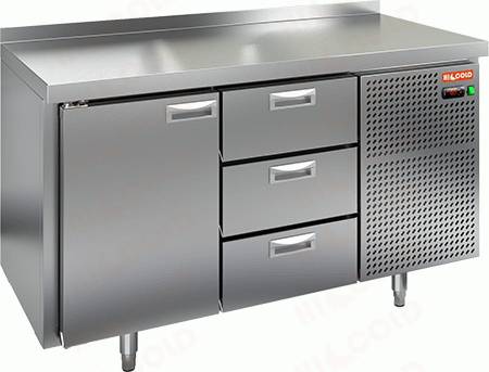 Стол холодильный Hicold SN13/TN 1 дверь 3 ящика
