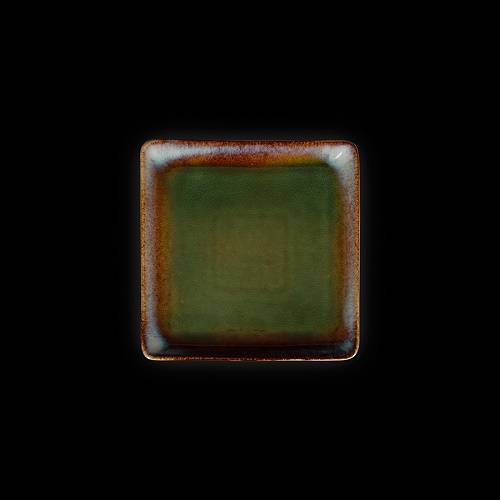 Тарелка квадратная 158х158мм Corone Verde синий+зеленый HL496990 фк0710