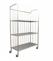 Тележка-стеллаж для прачечной ТП21 ОЛДАК нерж. 3 полки, 3 борта, г/п 300кг