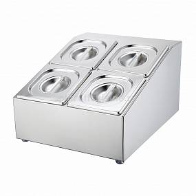 Подставка металлич. 425х340х230мм с 4-мя гастроемкостями (GN1/6-100)  P.L.-SUN