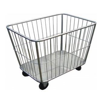 Тележка для прачечной ТП23 ОЛДАК нерж.платформа, конусная корзина 240л, г/п 150кг