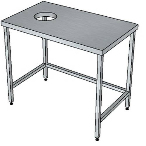 СПО стол производственный для сбора отходов без борта 1400*600*850 СПО стол производственный для сбора отходов без борта 1400*600*850