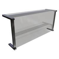 Настольная полка 1-уровневая Gastrolux ПН-113/Г стеклянная, Г-образная