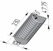 Форма для хлеба Спика 4 Л Волнистая 4 секции (230 х 100 х 48 мм) одиночная с ручками 4 секции Форма для хлеба Спика 4 Л Волнистая 4 секции (230 х 100 х 48 мм) одиночная с ручками 4 секции