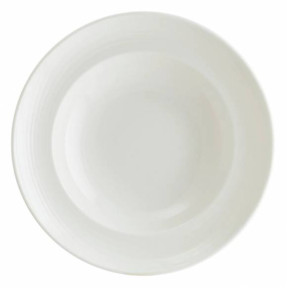 Тарелка глубокая 400 мл 240 мм h=52 мм Белый Луп узкая полоска Bonna LOPGRM24CK b