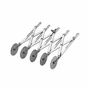 Нож роликовый д/теста 5 лезвий; сталь нерж.; H=55, L=220мм; металлич. Paderno 47820-05 Нож роликовый д/теста 5 лезвий; сталь нерж.; H=55, L=220мм; металлич. Paderno 47820-05