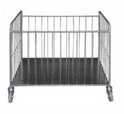 Тележка для прачечной ТП23.1 ОЛДАК нерж. платформа, корзина 300л, г/п 50кг