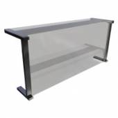 Настольная полка 1-уровневая Gastrolux ПН-183/Г стеклянная, Г-образная