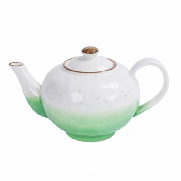 Чайник, 600 мл, фарфор,зеленый цвет "The Sun" P.L. 170645 /1/