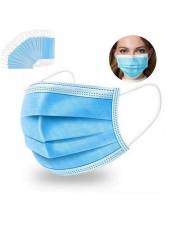 Маска защитная (трехслойная, одноразовая, нестерильная) (1 упаковка 50 шт.) /500/ 227299455