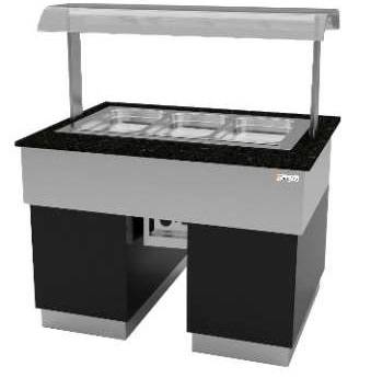 Прилавок тепловой Stone Island Gastrolux ТМ-1310/3GN/SI под 3хGN1/1-200