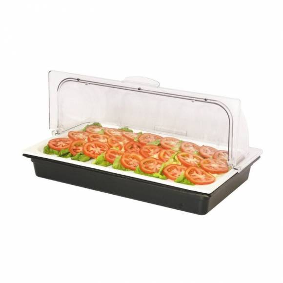 Поднос фарфоровый с пластиковой крышкой и емкостью для хладогена GN1/1 Proff Cuisine X88183L-2CIB