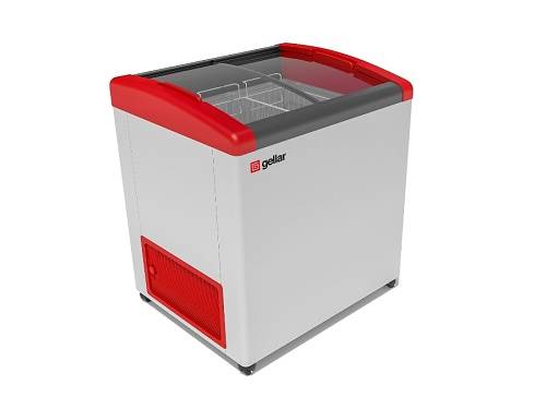 Ларь морозильный с наклонным гнутым стеклом Frostor Gellar FG 250 E красный