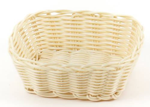 Корзинка прямоугольная 170х150мм пластик бежевая [Beige 3530, KT3467] кт1919