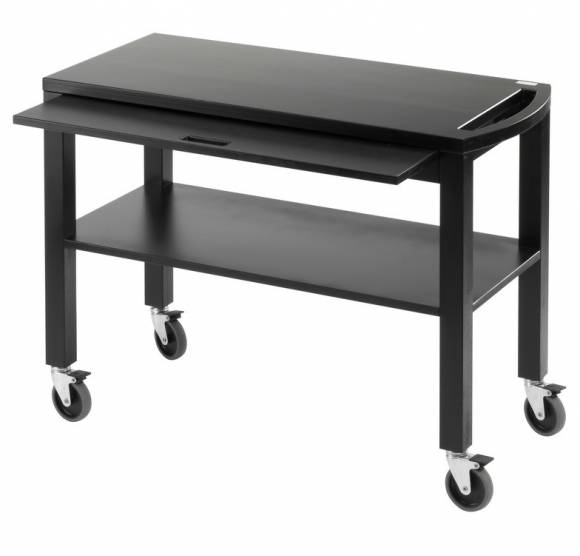 Тележка сервировочная 2 уровня, МДФ цвета венге, сталь Pintinox 97150740