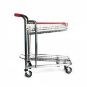 Тележка покупательская EKSI HDT30 300 кг, ZN, RD красная
