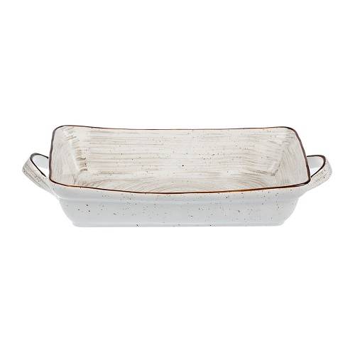 Блюдо прямоугольное с ручками 300х200х60мм фарфор White Fusion P.L. 81223029 /6/