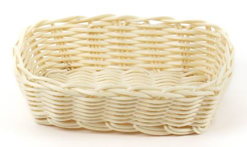 Корзинка прямоугольная 180х120мм пластик бежевая Beige 3527, KT1911