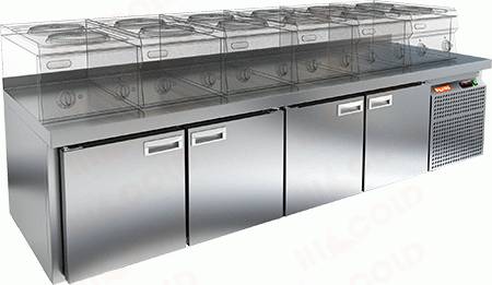 Стол холодильный HICOLD GN1111/TN LT SH   4 двери