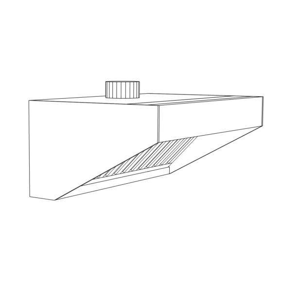 Зонт вытяжной пристенный Г-образный 2100*1200