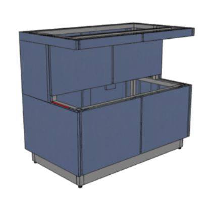 МОНТ 900х600х860 серия RD1 Каркас с обшивкой ЛДСП, полка для тарелок