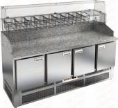 Стол холодильный для пиццы Hicold PZE3-1111/GN камень (агрегат внизу) Стол холодильный для пиццы Hicold PZE3-1111/GN камень (агрегат внизу)