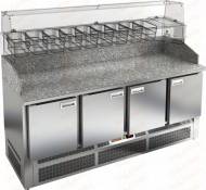 Стол холодильный для пиццы Hicold PZE3-1111/GN камень (агрегат внизу)