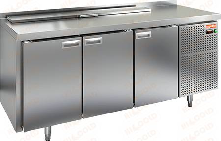 Стол холодильный для салатов Hicold SL1-111GN (1/3)  с крышкой