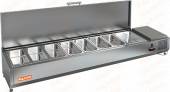 Витрина холод. настольная с крышкой Hicold VRTU 1485 для стола PZ3 вместимость 5х1/3+1/2