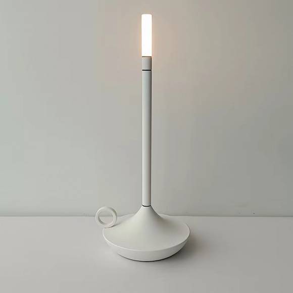 Лампа настольная беспроводная d=11 см. h=25,5 см. алюм., белая LED CANDLE MGline 75044