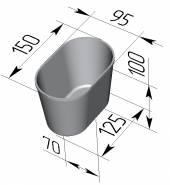 Форма для хлеба Спика 5 Л 11 овал (150 х 95 х 100 мм) 5 секций Форма для хлеба Спика 5 Л 11 овал (150 х 95 х 100 мм) 5 секций