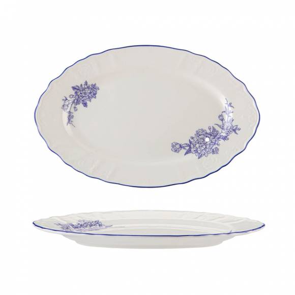 Блюдо овальное 25 см Sea Flower P.L. Proff Cuisine NY-YQA4767B-OP-M-10X6