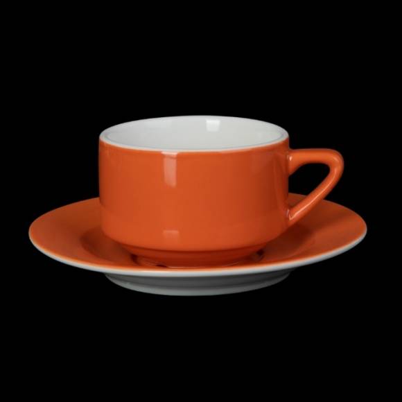 Чайная пара 250мл Corone Gusto оранжевая фк1742 Чайная пара 250мл Corone Gusto оранжевая фк1742