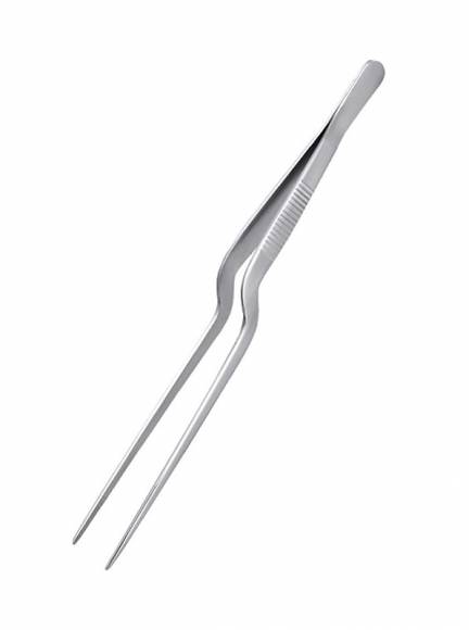 Щипцы (пинцет) 16 см. изогнутые нерж. MGsteel 70415