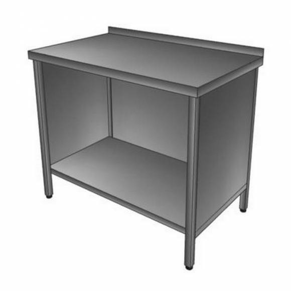 Стол производственный с бортом, полкой 900*800*850, зашивка сзади и по бокам